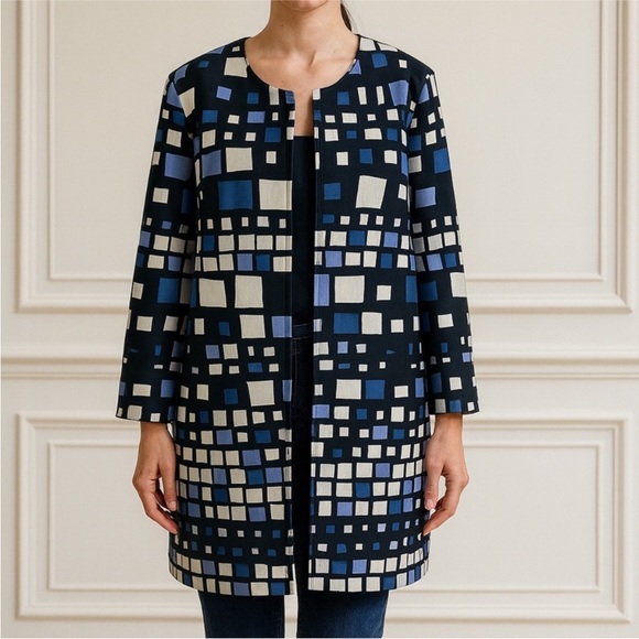 St. John Jackets & Blazers - St. John Abstract Geometric‎ Patterned Women's Coat
